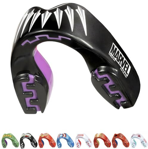 Marvel Black Panther Sport Zahnschutz Erwachsene und Kinder Sport Mundschutz Für alle Vollkontakt-Sportarten einschließlich Rugby, MMA, Kampfsport, Kickboxen, Judo, Hockey & Boxe