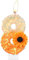 Orange Gänseblümchen Geburtstagskerzen, Orange Geburtstag Zahl 8 Kerzen für Geburtstagskuchen, niedliche Blume 8 Geburtstagskerze, Glitzer-Blumenkerze für Mädchen 8th Geburtstag Party-Dekorationen
