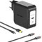 King Ma Chargeur GAN pour ordinateur portable Dell 140 W, chargeur rapide portable PD 3.1 avec prise pliable et câble USB-C pour Inspiron 14 Plus/5400 AIO/7700 AIO/15 7591/15 7501/XPS 13/15