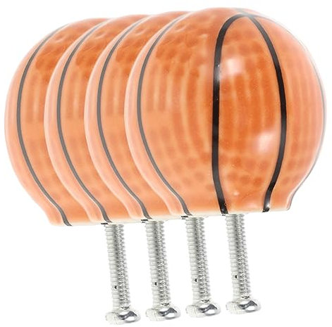 KONTONTY 4pcs Basketball Cartoon Cabinet Door Wardrobe Knob Cabinet Door Knobs Cupboard Knobs Basketball Cabinet Knobs Basketball Cabinet Handle Vintage Knobs Basketball Knob Copper