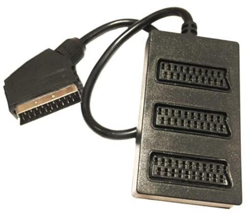 Osmond Scart 3 Voies Répartiteur Péritel Mâle à Adaptateur Connecteur 3 Voies Scaet Répartiteur Câble Ligne