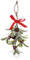 JIEYAO Weihnachts-Mistelzweig-Dekor mit roter Schleife, künstlicher Mistelzweig zum Aufhängen, Tannenzapfen, Mistelzweig-Hängestrauß, glitzerndes Weihnachtsbaum-Zubehör, trockene Blätter