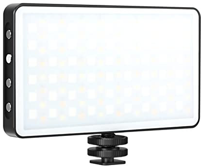 RGB Video Light, 10W Camera Light Panel with 3.7V 4000mAh Rechargeable Battery, Portable Light for Photography