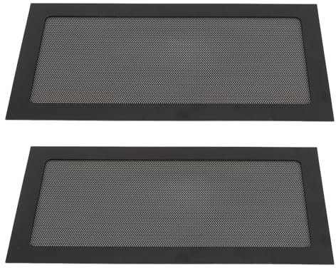 2Pcs Dust Filter for Computer Cooler Fan, 120x240mm Magnetic Frame PC Fan Dust Mesh, PC Cooler Filter PVC Cover (Black)