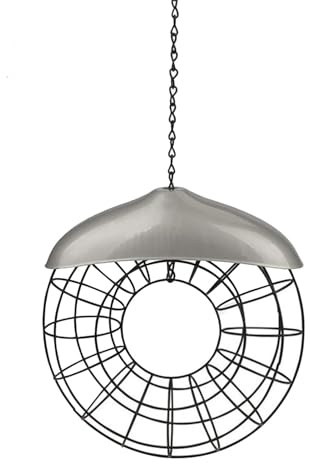 Soporte para albóndigas para pájaros, para colgar, anillo de alimento para bolas de carbonero, comedero para carbonero, columna de cebolleta de carbonero, columna de pienso, comedero para pájaros, 40