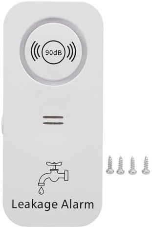 Telituny Wassermelder Wasseralarm, Wasserlecksucher Wasseralarm 90 DB Alarm, Wasserleckdetektor mit 4 Sensorsonden, Hochwassersensor Wassermelder für Rohre, Schlafzimmer, Küche, Badezimmer, Keller