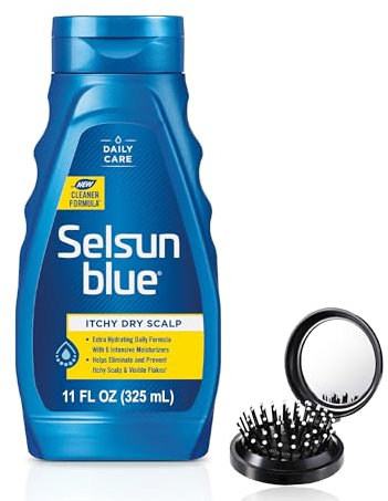 LUXPAKS Hairbrush Bundled with Celsun Blue Itchy Dry Scalp Shampoo - 11 fl. oz.