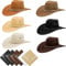 Western Cowboy Hut, 6er Cowboyhut mit Bandanas Set für Erwachsene, Cowgirl Party Hut für Verkleidung, Kostüm, Karneval, Mottoparty