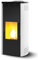 Stufa a pellet ARIA CANALIZZATO Palazzetti Giorgia 12kW PRO3 Cod. 805805891 - in acciaio BIANCO, ventilata con 0-Speed Fan, design moderno, alta efficienza energetica A+
