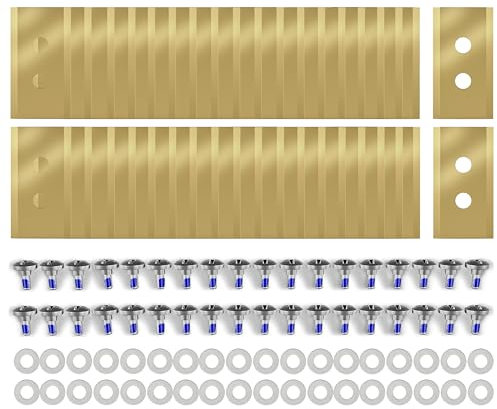 36 lames compatibles avec Mammotion Luba et YUKA toutes les séries, lames de robot de tondeuse à gazon de rechange en titane robustes, avec rondelles en plastique