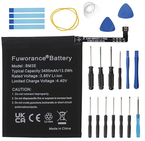 3400 mAh 3,85 V BM3E Akku für Xiaomi Mi 8 M1803E1A Telefon | Mobile Smartphone, wiederaufladbar, Li-Ion, Ersatzbatterien, große Kapazität, eine Werkzeugtasche