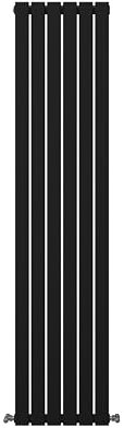 Simple Bathroom Vertical Flat Designer Radiators 1800×408mm Tall Upright Flat Panel Black Double Radiator with Free Angled Valve