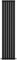 Simple Bathroom Vertical Flat Designer Radiators 1800×408mm Tall Upright Flat Panel Black Double Radiator with Free Angled Valve