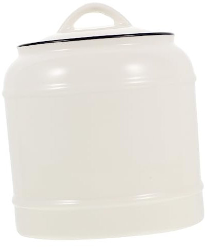 Mobestech Frasco de Cerámica 2200Ml para Alimentos Bote de Retro con Tapa Almacenamiento Hermético para Café Leche Polvo