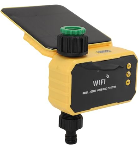 Timer D'arrosage du Tuyau WiFi avec Panneau Solaire, Minuteur de Gicleurs WiFi Intelligent avec Application, Contrôleur D'irrigation Automatique, Automatiser Les Horaires d'eau