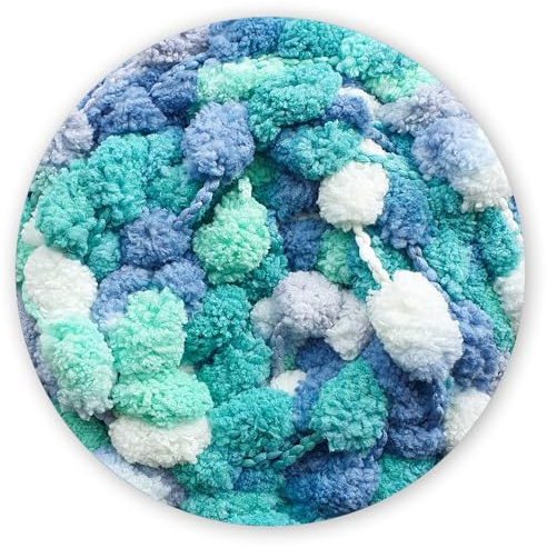 James C Brett Munchkin Pom Pom Knitting Yarn 200g Ball Super Chunky (Mk08, 1 Ball)