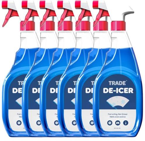 Moco Trade De-Icer Spray 750ml – Fast-Acting Car Windscreen & Window De-Icer, Quick Ice Removal for Vehicles, Winter Anti-Frost Formula x6
