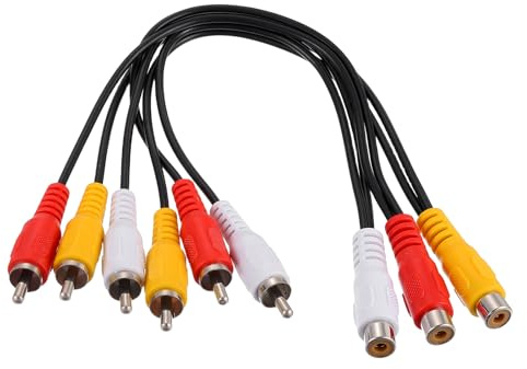 QUARKZMAN 3 Conectores RCA Hembra Cable Divisor AV Audio A 6 25cm | Video, Macho, Adaptador Divisor De Video Compuesto, Cables De Salida