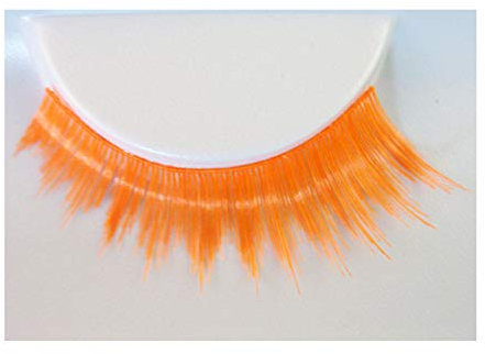 Eulenspiegel 000427 - Wimpern Orange UV, Fluo Effekt, 1 ml Spezial-Wimpernkleber, Anleitung