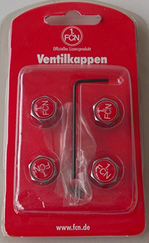 4 VENTILKAPPEN mit Sicherung 1. FC NÜRNBERG 1. FCN