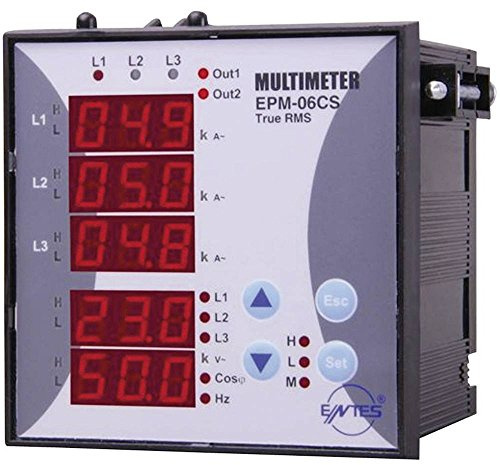 ENTES® epm-06 – 96 Messgerät-Panels ac-multimeter Spannung Strom-Stunden-Ausübung hours insgesamt