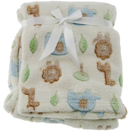 Kuscheldecke Zoo - Schmusedecke,ca. 75 x 90 cm, weich, gemustert, bunt