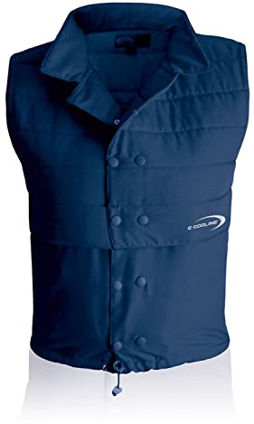 E.COOLINE PowerVital KühlWeste Unisex - Erwachsene mit Nierenschutz, Blau, 82-88 cm Brustumfang