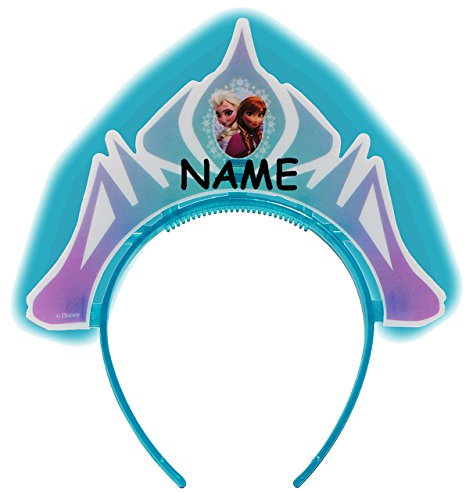 alles-meine.de GmbH Leucht - Krone die Eiskönigin - Frozen - incl. Namen - Knicklicht Diadem - Tiara - für Mädchen - Kinder Kindergeburtstag Party - völlig unverfroren Prinze..