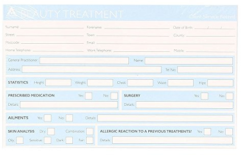 Agenda Record Cards Beauty