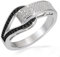 Goldmaid Damen-Ring Schnalle 925 Sterlingsilber 79 Zirkonia schwarz-Weiß Gr. 54