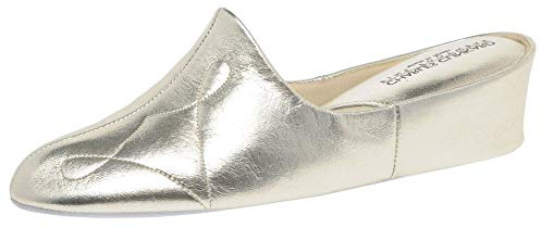 Charles Clinkard Dulcie Leather Slipper 6 Platinum