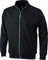 James & Nicholson Sweatjacke - Klassische Sweatjacke mit Stehkragen für Damen und Herren | Farbe: black | Grösse: L