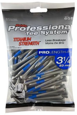 Pride Damen PTS Titanium Strength Wooden 3 1/4 Bag of 65 Tees, blue, 83 mm