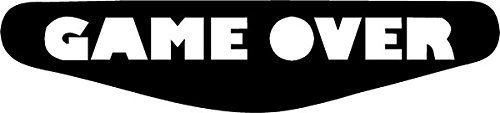 Decus-Shop Play Station PS4 Lightbar Sticker Aufkleber Game Over (schwarz)