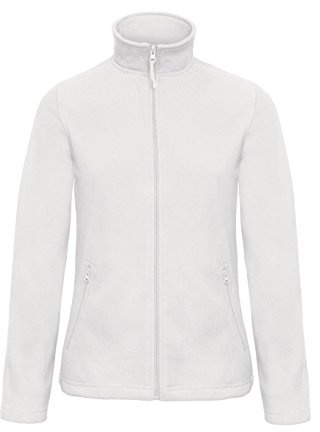 B&C Damen Sweatjacke Micro Fleece Full Zip Weiß White S