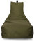 Lounge Sitzsack Liege Beanbag 32 Farben wählbar 90cm(Ø) Rückenlehne Bodenkissen Indoor Outdoor Sitzsäcke Gaming Kinder Bean Bag Erwachsene Riesensitzsack gefüllter Sessel (Khaki)