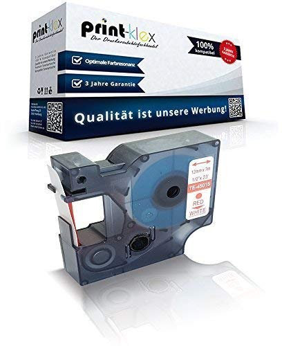 5x Print-Klex Schriftbänder kompatibel für Dymo D1 45014 Labelmanager 350 Series Labelmanager 360 D Labelmanager 400 Labelmanager 420 PS0720540 12 mm x 7 m 12mmx7m BL auf W -Office Quantum Serie
