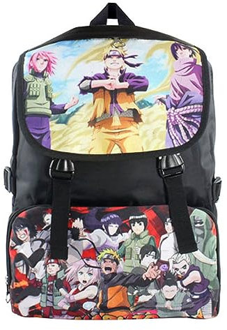 WANHONGYUE Anime HD Bild Druck Studententasche Schultasche Rucksack Büchertasche Junge Mädchen für Naruto-Fans