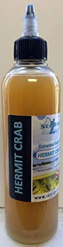 searigs Sea Fishing - Extract Oil Black Lugworm, Crab, Mackerel and Bluey, Squid and Cuttlefish, Prawn and Crab, Rag worm, Sea Fishing Bait for Cod, Bass, Sole, Ray and Conger (Hermit Crab)