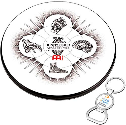 Meinl MPP-12-BG Übungspad Benny Greb 12'' + keepdrum Schlüsselanhänger mit Flaschenöffner