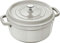 Staub -Olla cocotte redonda de hierro fundido de 5 litros de capacidad, color trufa blanca, fabricada en Francia