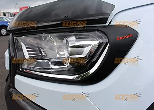 Logan4x4 Scheinwerferblenden Scheinwerfer Scheinwerfermasken für Ford Ranger 2015 – 2020