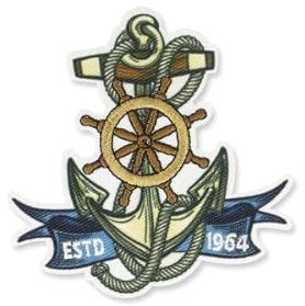 MDC Aufnäher zum Aufbügeln, estd 1964, 6 x 6 cm