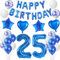 Luftballons 25. Geburtstags deko Mann blau set, Geburtstagsdeko 25 jahre Geburtstag Dekoration Mann blau,Folien ballons 25 Geburtstag deko banner,girlande deko 25. geburtstag Mann deko