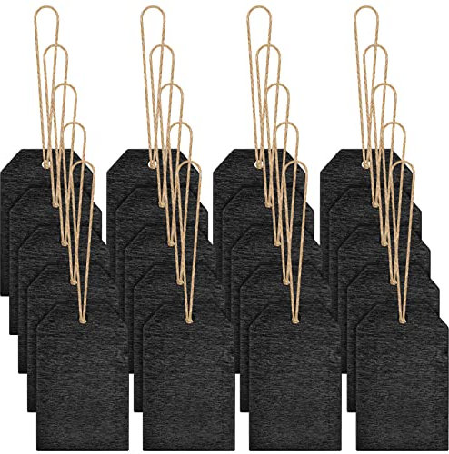 YAXIDAEVER 40Pcs Mini Tafel Anhänger,Mini Message Boards,Doppelseitige Kleine Hängende Tafeln,Mini-Kreidetafel-Schilder zum Beschriften für Buffet,Hochzeit,Preisschilder,Platzkarte Namen