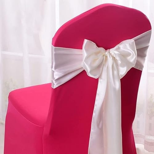 Lot de 30 nœuds en satin rose poudré pour chaise de mariage, banquet, chaise, hôtel, fête, événement