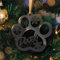 Boule de Noël Personnalisable - Déco de Noel avec Prénom Personnalisé - 16 Couleurs Disponibles - (Modèle Patte Chat, Gloss Noir)