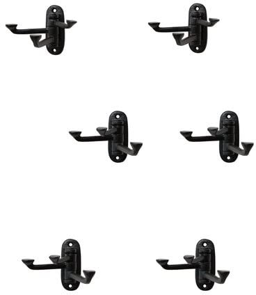 Knober 6 X Haken | Gardrobenhaken | Kleiderhaken | Vintage Stil Eisen | Antik Look | Schwarz