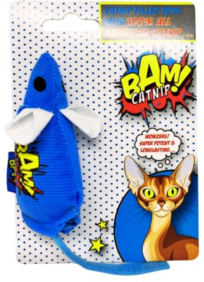 Bam! - Toy with Catnip - 10 cm - Mouse Blue - (503319005954)