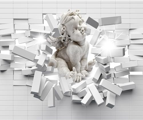 murando - Fototapete Premium-Vlies 100x70 cm - Foto Tapete Schlafzimmer Wohnzimmer Moderne Vliestapete XXL Wandtapete Motivtapeten Bildtapete 3d Effekt Wand Dekoration Flur Engel Ziegel h-C-0008-a-a